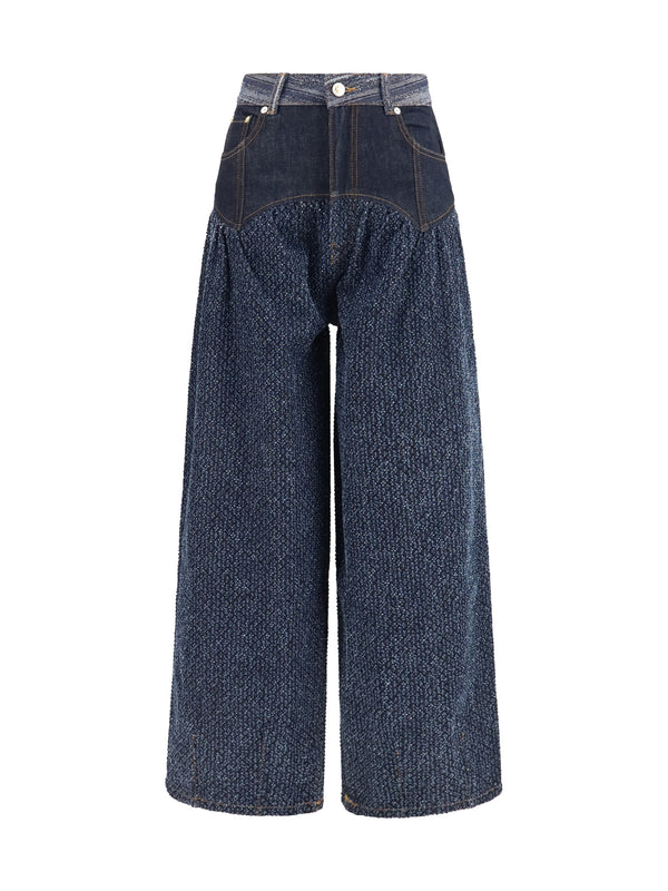 Balloon Jeans Corset Embroidered
