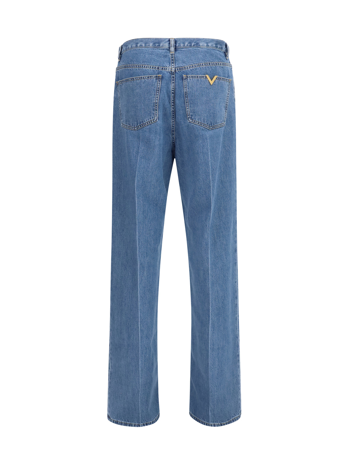 Straight-Leg Denim Jeans