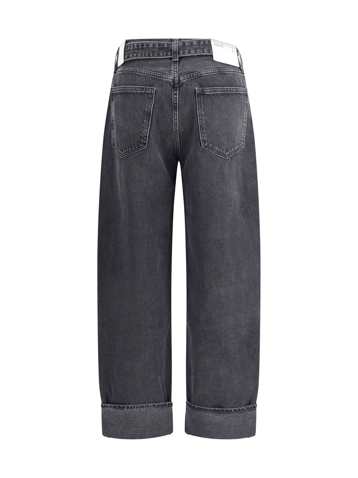 Jeans Cuffed Taper Wide Arcane Black Denim