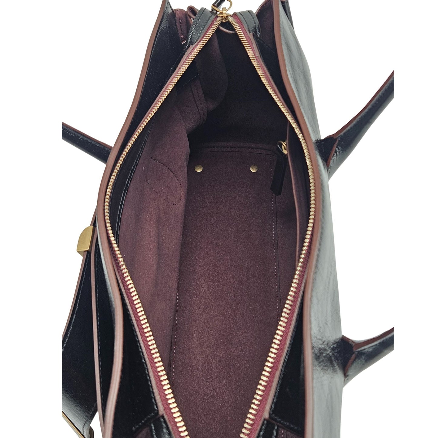 Emeralda Black Leather Shoulder Bag