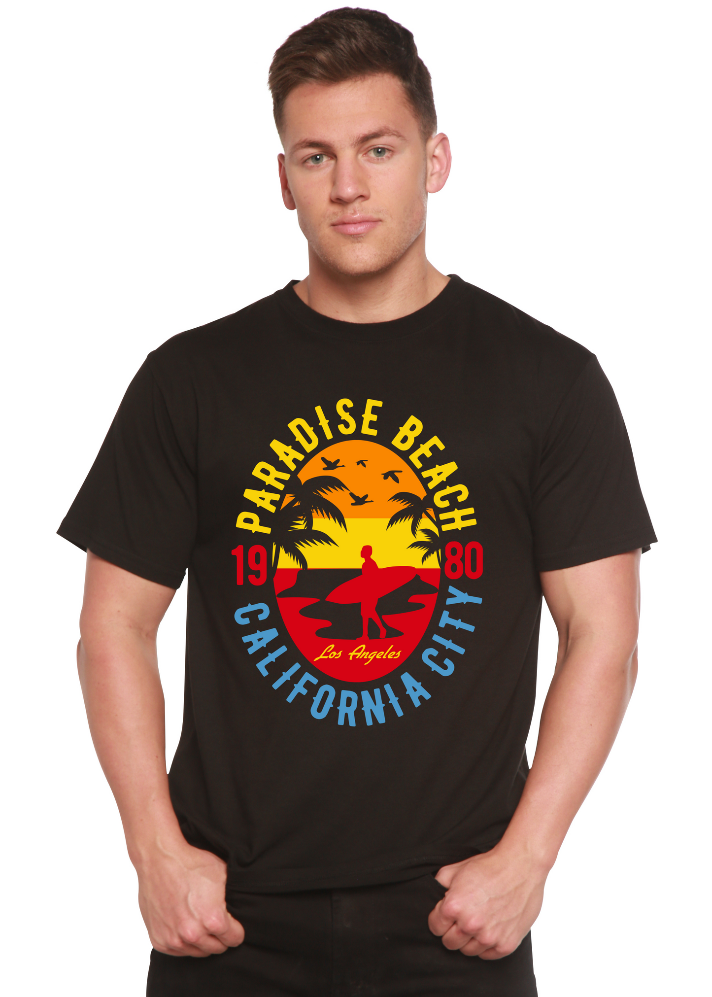Sunshine Paradise Spun Bamboo® Men's Bamboo Viscose/Organic Cotton Short Sleeve Graphic T-Shirt