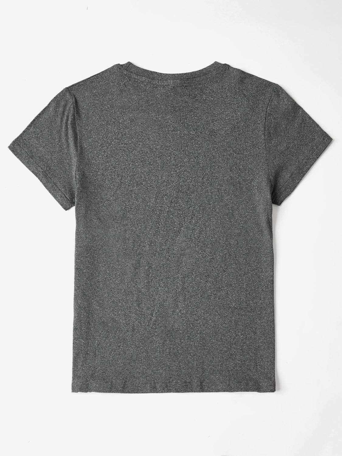Trendsi Graphic Tee Women's Soft Polyester Short Sleeve Casual Top Comfortable