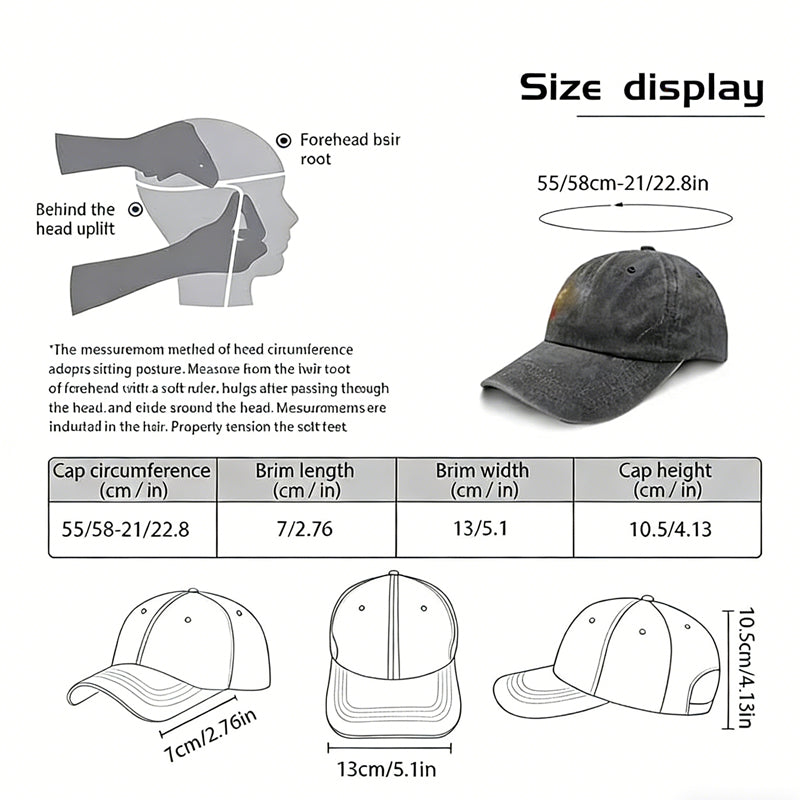 Horse Girl Embroidered Vintage Washed Baseball Cap – Adjustable Equestrian Hat