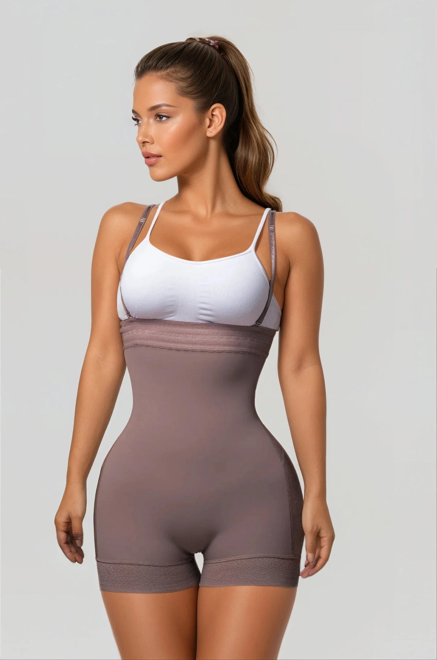 Open-Bust Strapless Short Body Shapewear
