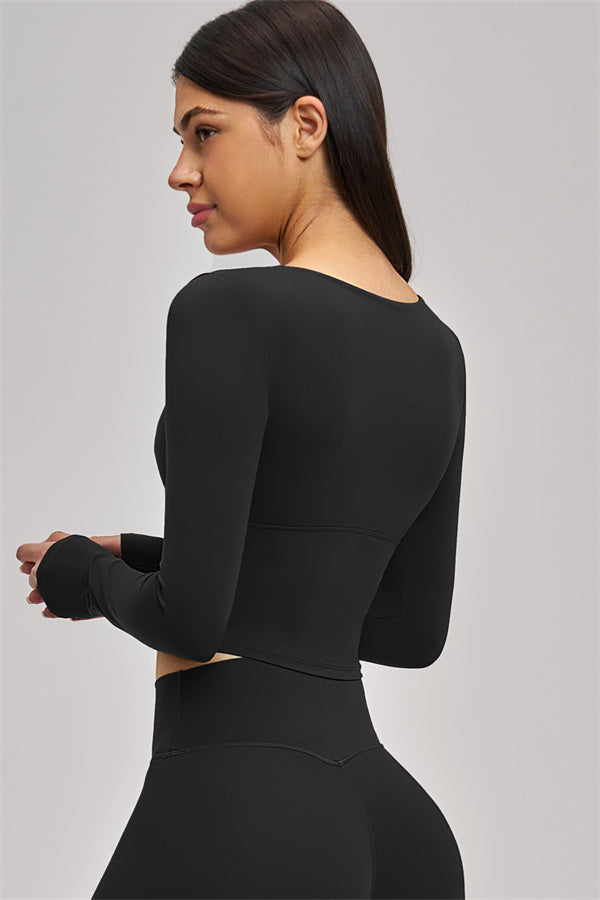 The Swoon Long Sleeve Crop top Leggings 2-Piece Set