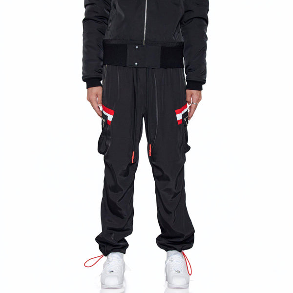 Konus Men's Reflective Tape Utility Cargo Pants in Black