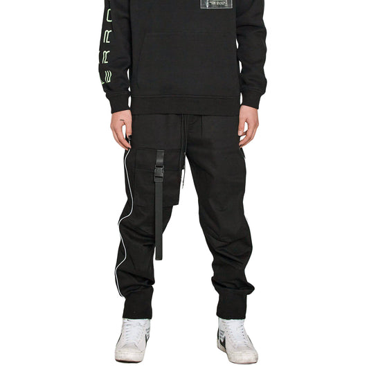 Konus Men's Tactical Strap Cargo Joggers in Black
