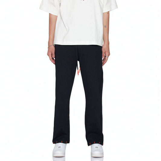 Konus Men's Wide Leg Sweatpants in Black