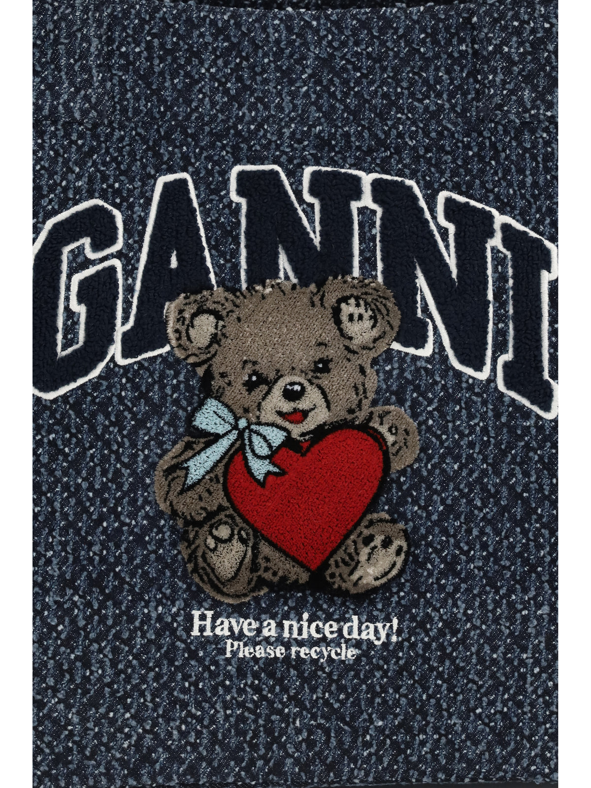 Logo Denim Tote Bag