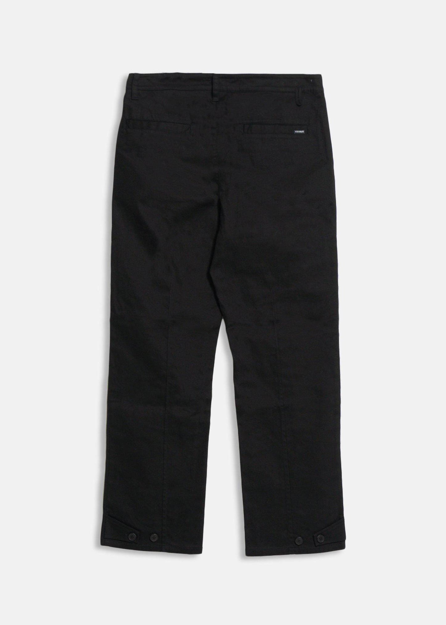 Konus Men's Cargo Pants with Removable Pocket in Black