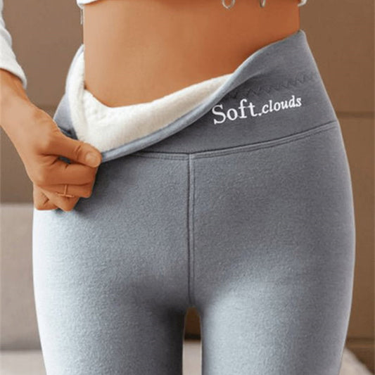 Women’s Fleece-Lined High-Waist Shark Leggings