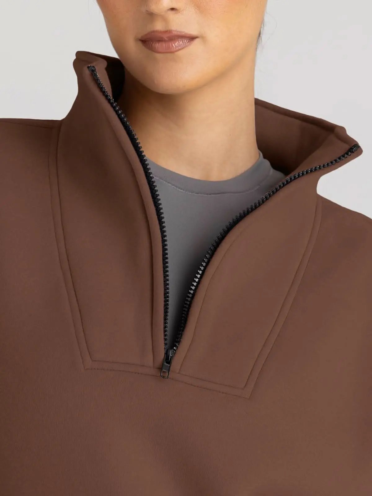 Love Salve Half Zip Sweatshirt Women's Fall/Winter Oversized Pullover - Comfy & Trendy