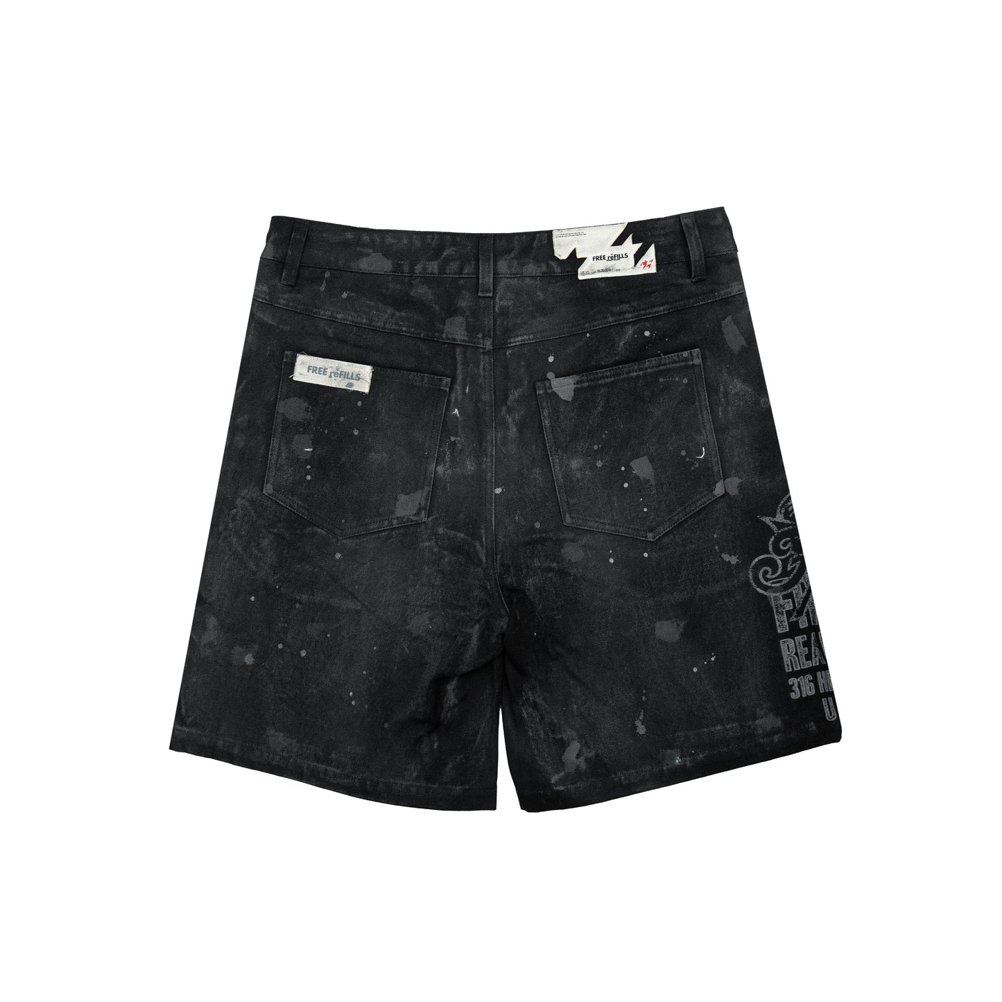 Service Grunge Carpenter Shorts - Black