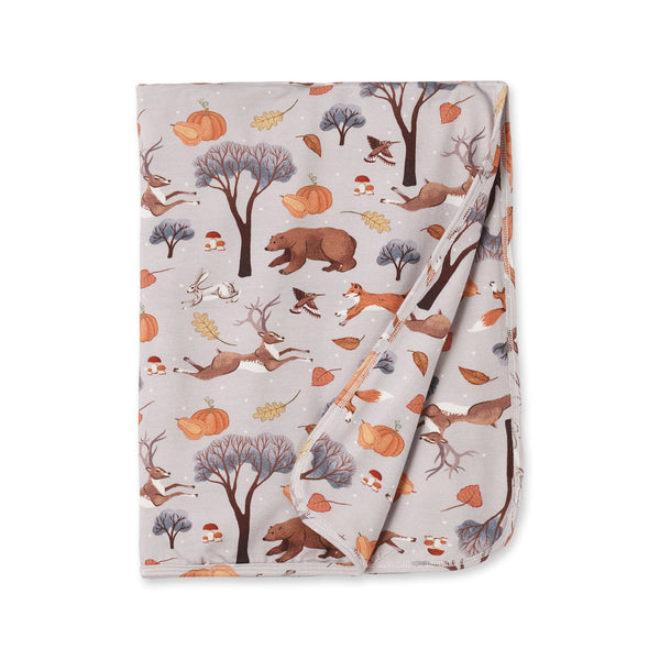 Forest Frolic Stroller Blanket - Soft Bamboo Baby Throw