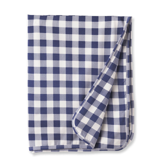Picnic Plaid/Blue Soft Bamboo Stroller Blanket for Baby