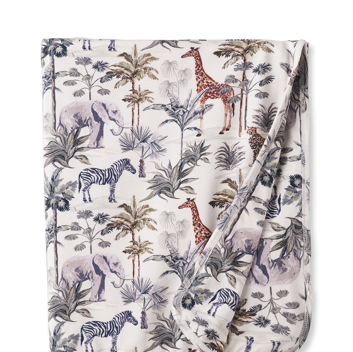 Jungle Safari Bamboo-Soft Stroller Blanket for Baby Boy