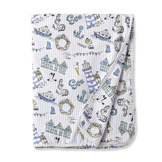 Seashore Stroller Blanket – Soft Bamboo Baby Blanket