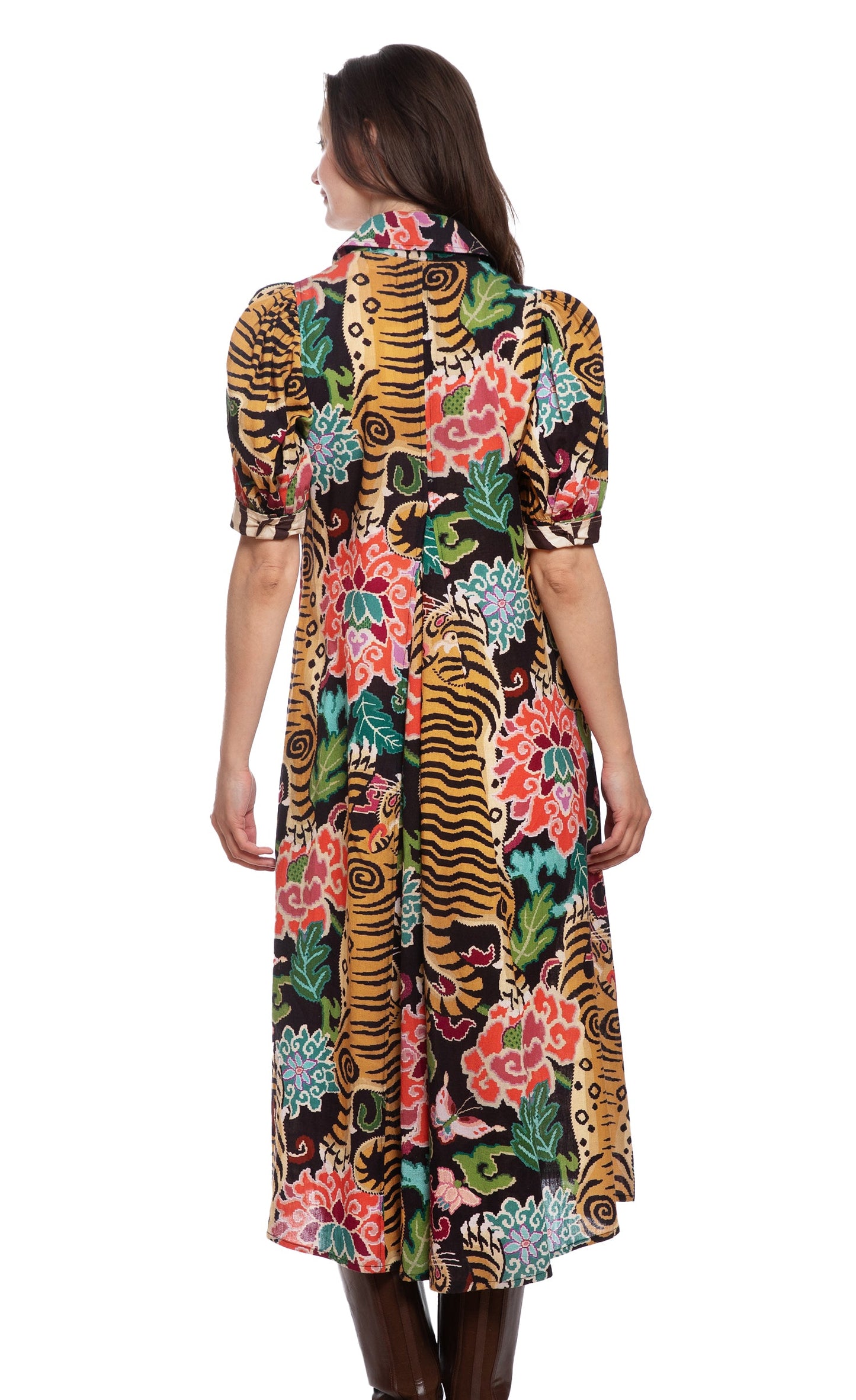 Montauk Dress Tiger Rug Print