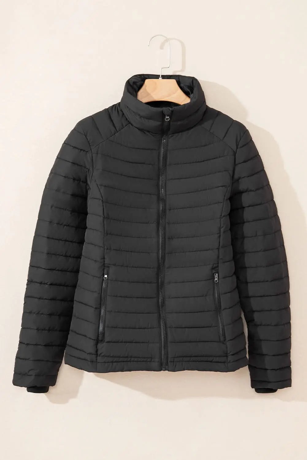 Women's Puffer Jacket - Warm Quilted - Zip-Up Winter Wear