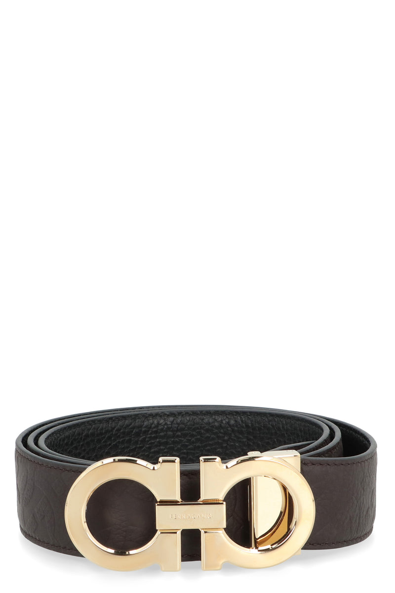 Gancini Reversible Leather Belt