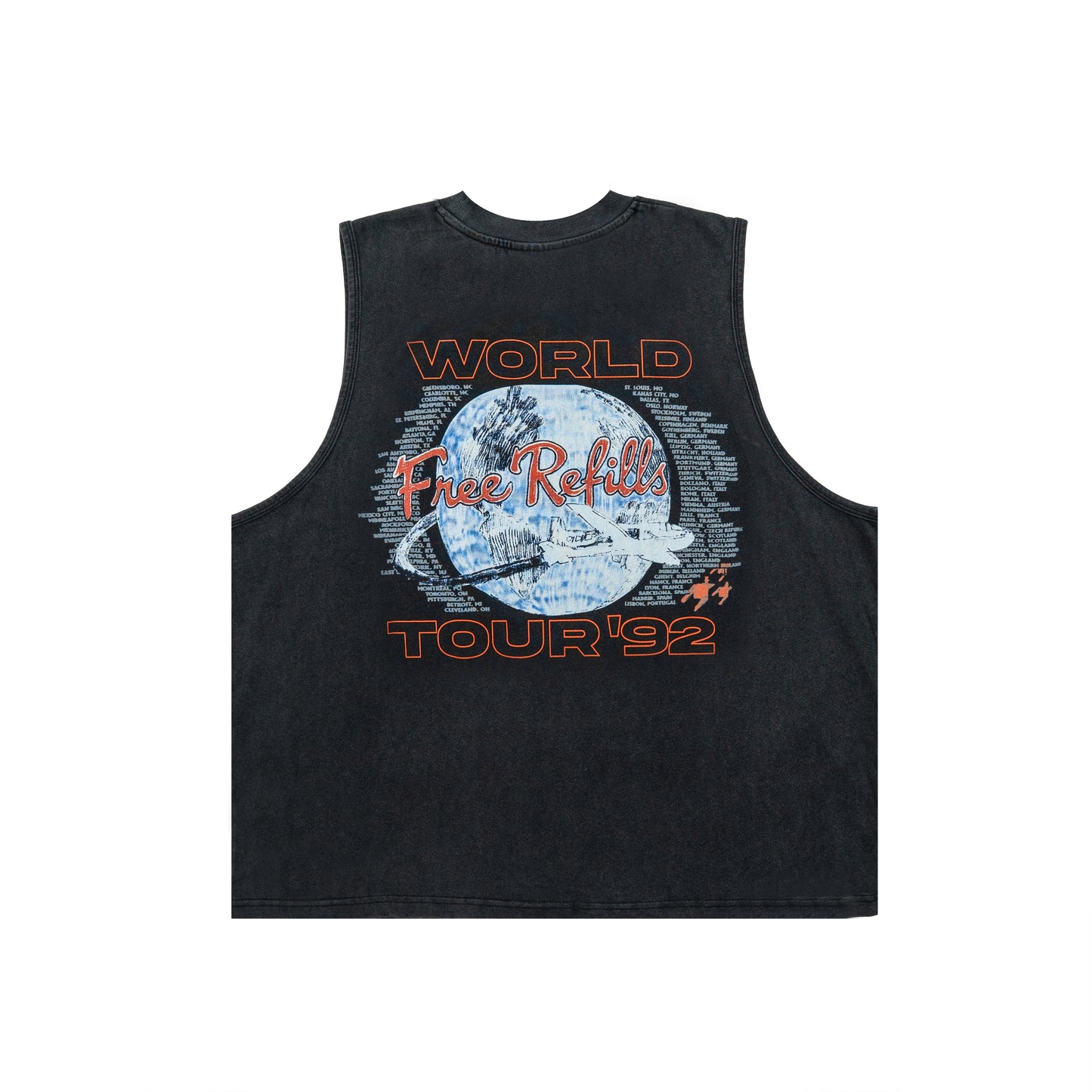 World Cut-Off Tee - Black