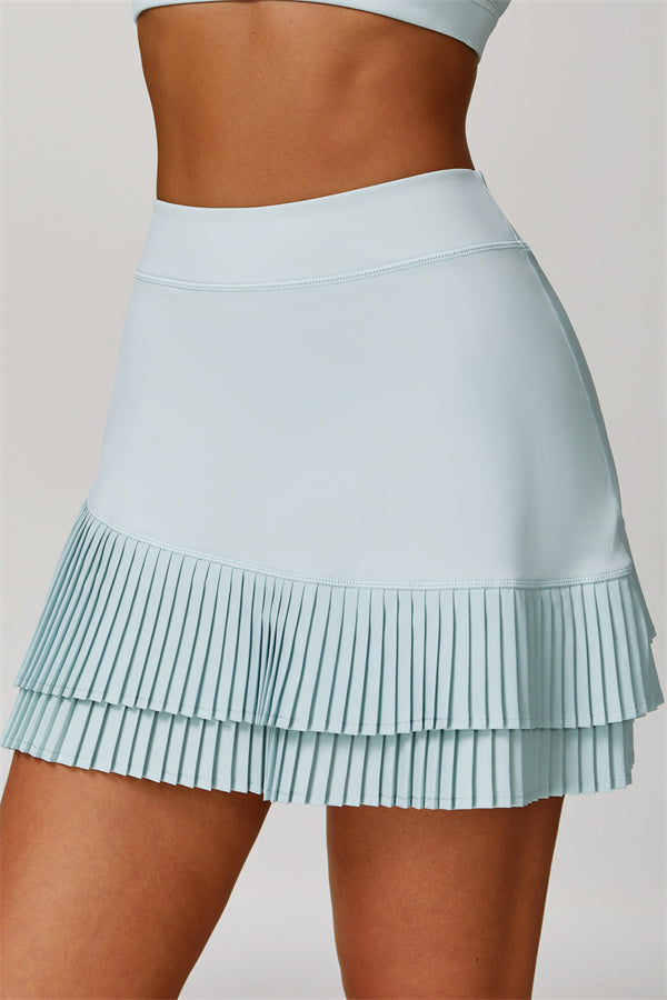 The Lavish Cut-out Crop Top Tennis Skirt 2-Piece Set