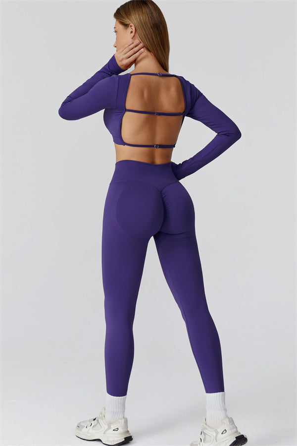 The Reign Long Sleeve Crop Top Leggings 2-Piece Set