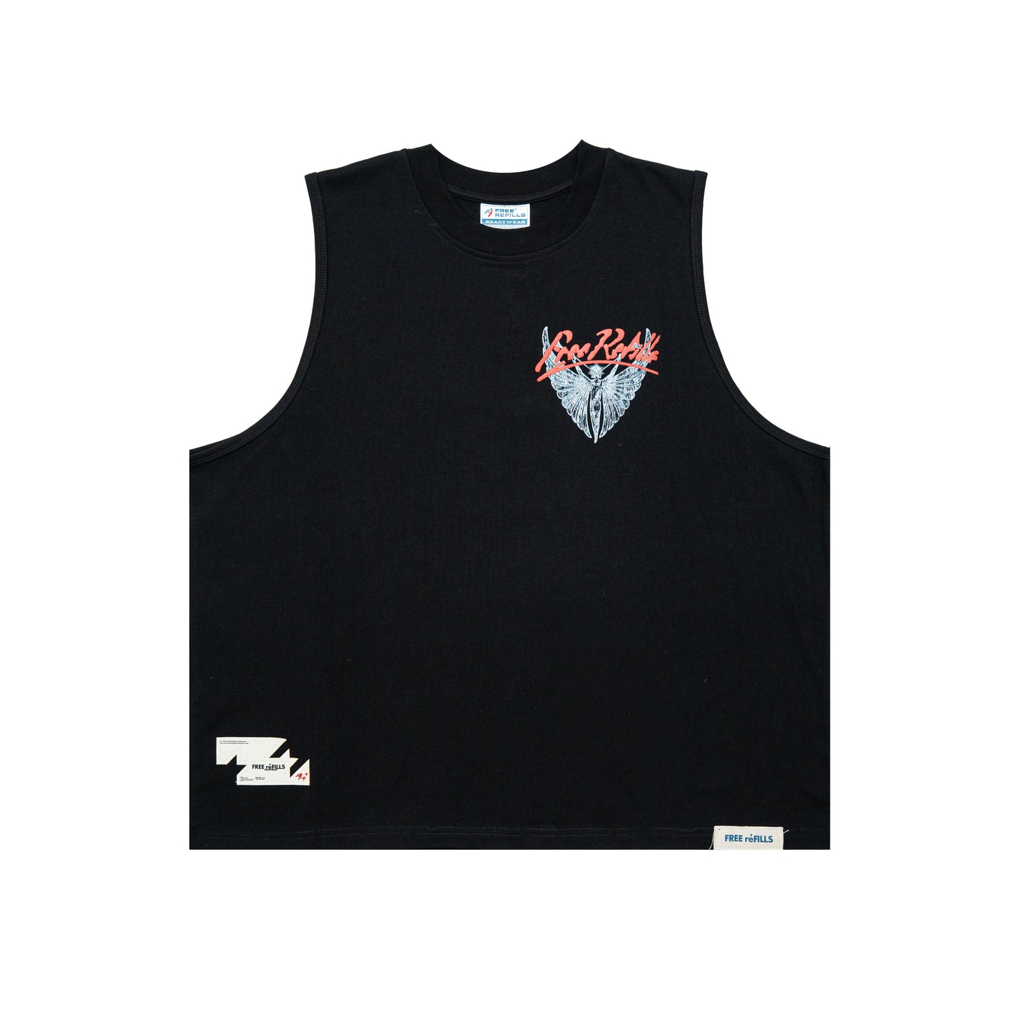 Angel Cut-Off Tee - Black