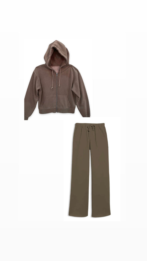 Katie J - Cody Mushroom Zip Hoodie & Lounge Pant Set