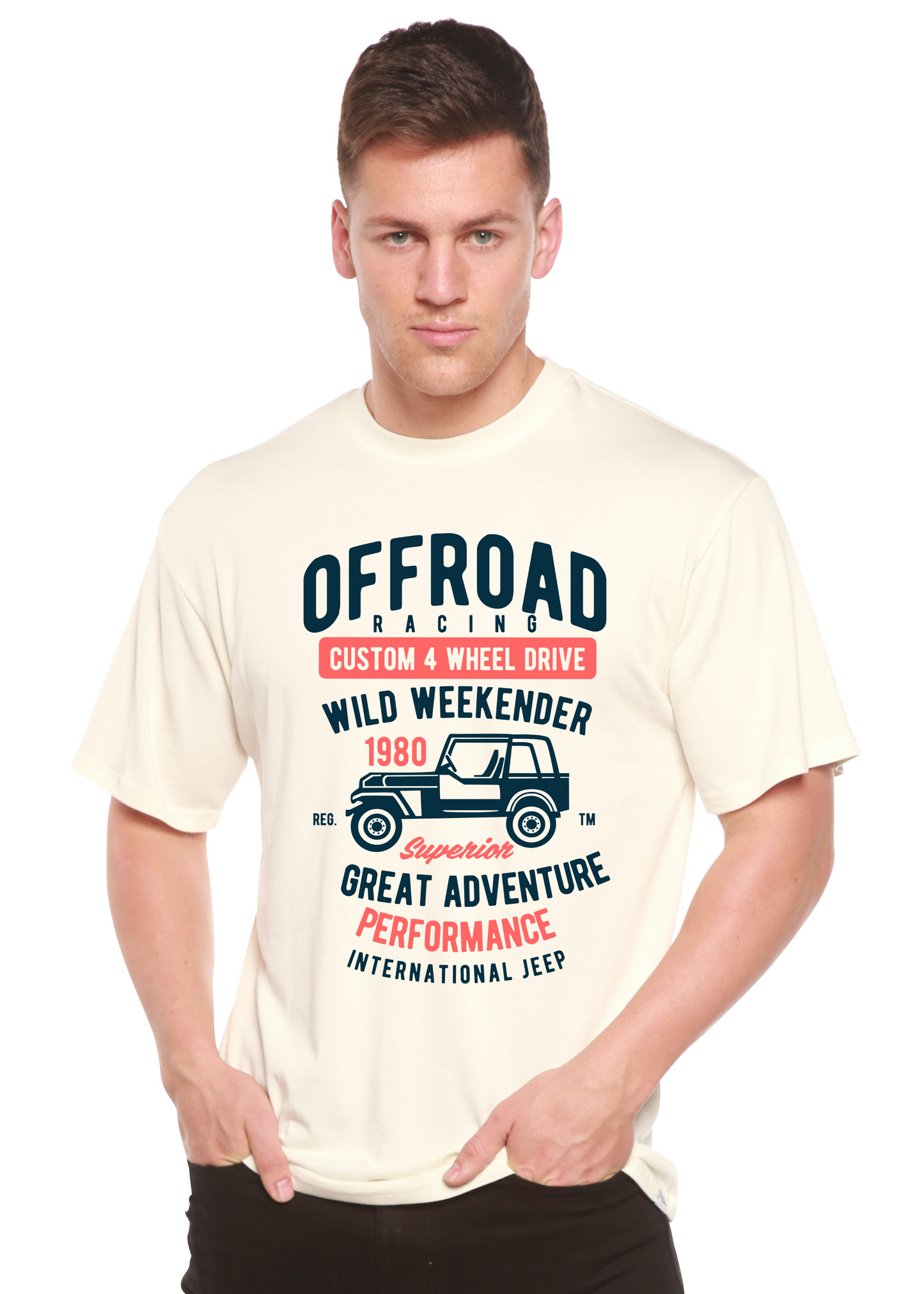 Off Road Racing Spun Bamboo® Men's Bamboo Viscose/Organic Cotton Short Sleeve Graphic T-Shirt