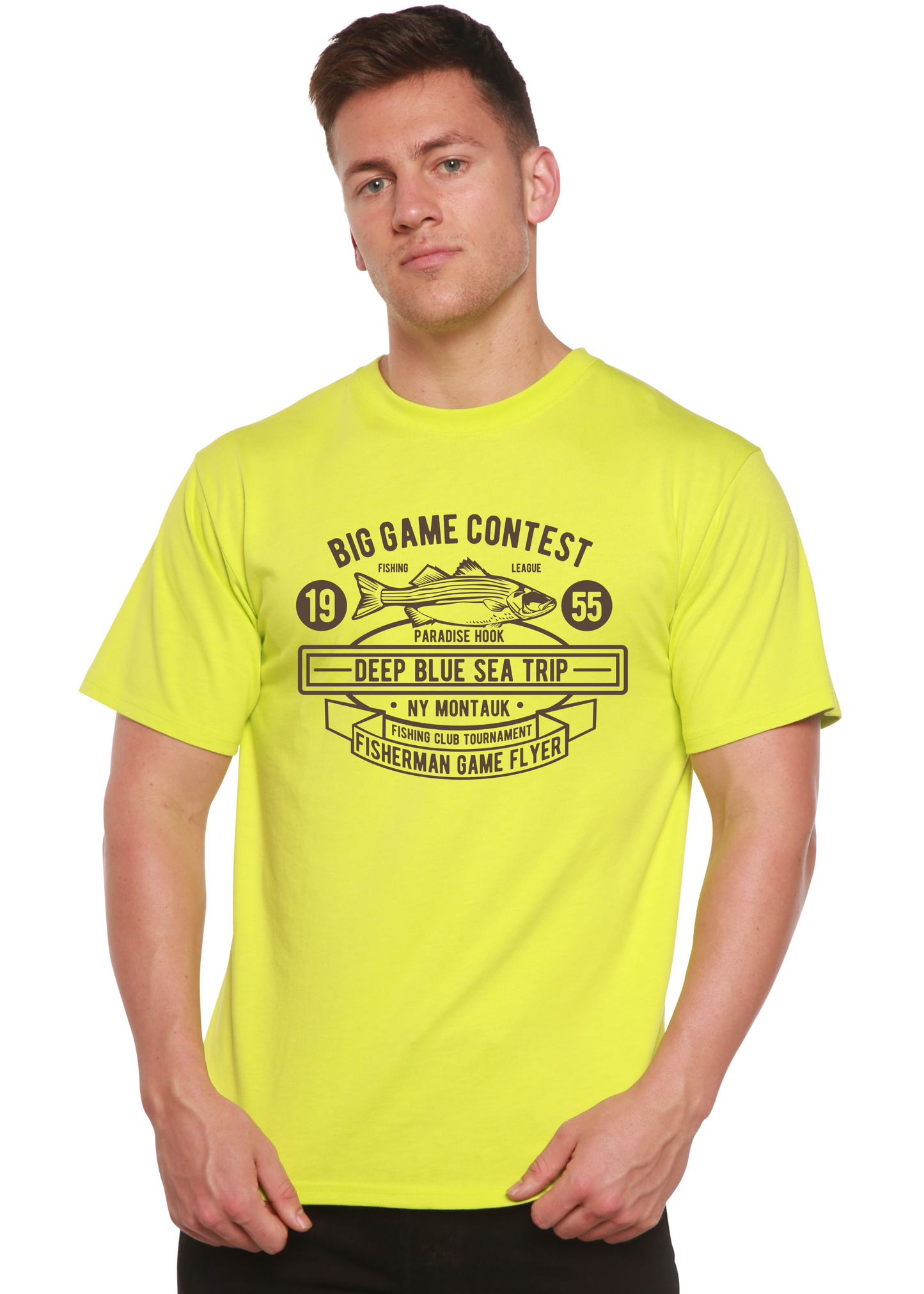 Big Game Contest Men's Bamboo Viscose/Organic Cotton Short Sleeve Graphic T-Shirt