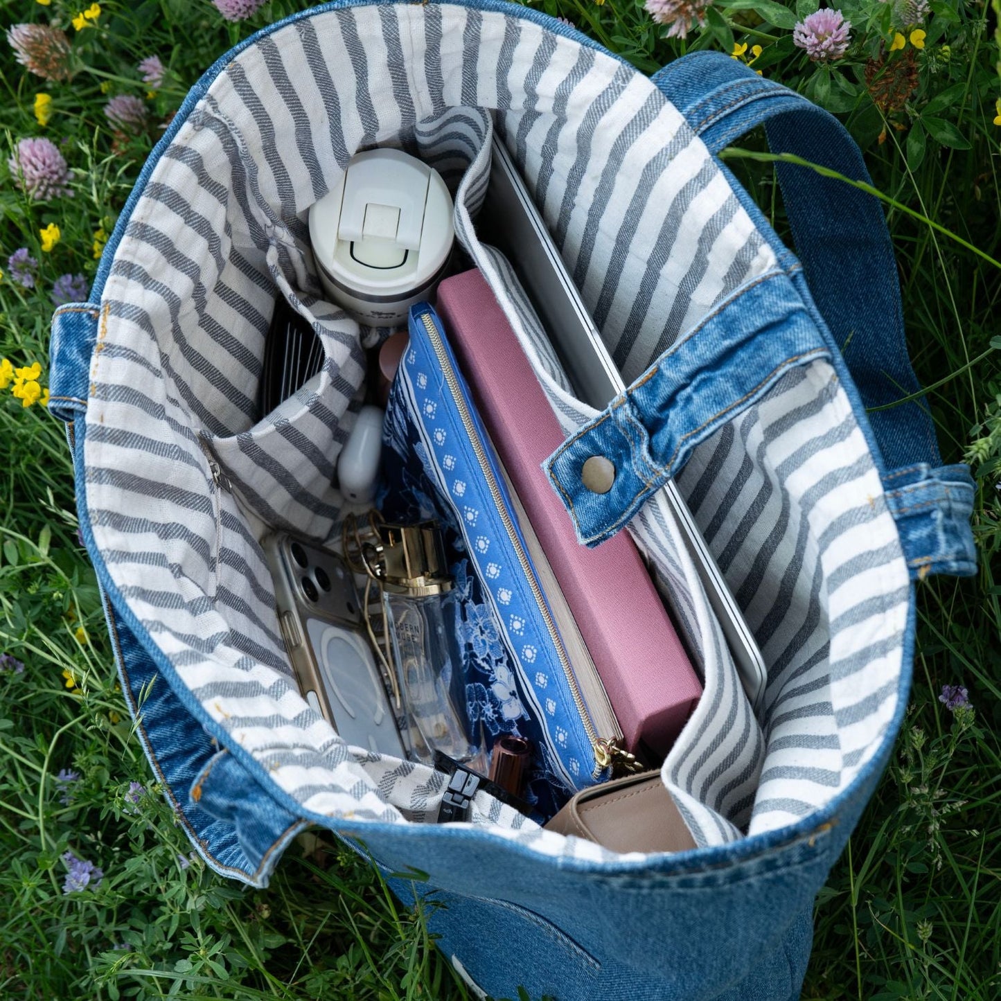 Brooklyn Heritage Tote / Recycled Denim Blue