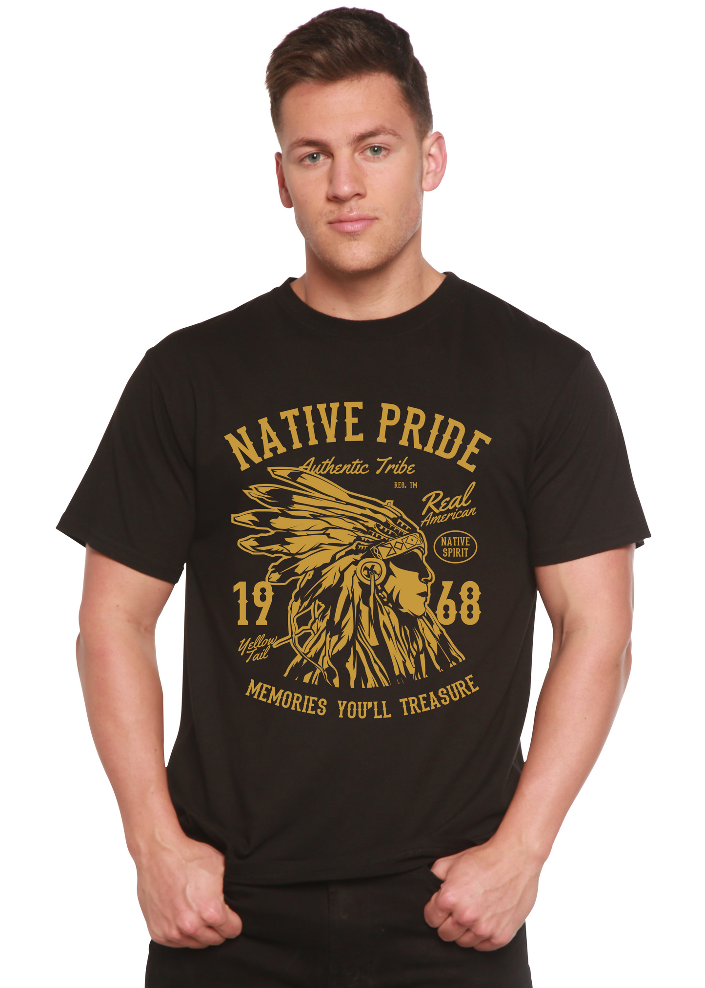 Native Pride Spun Bamboo® Men's Bamboo Viscose/Organic Cotton Short Sleeve Graphic T-Shirt