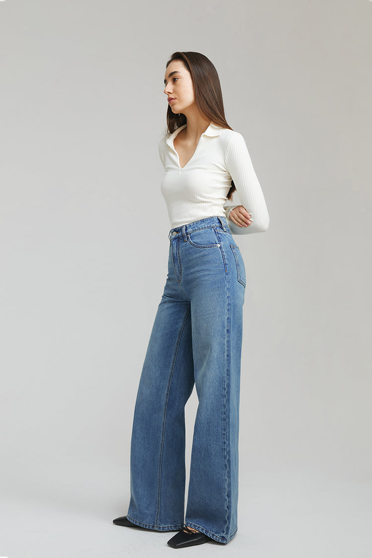 Angeles High Rise Baggy Jeans HJ103