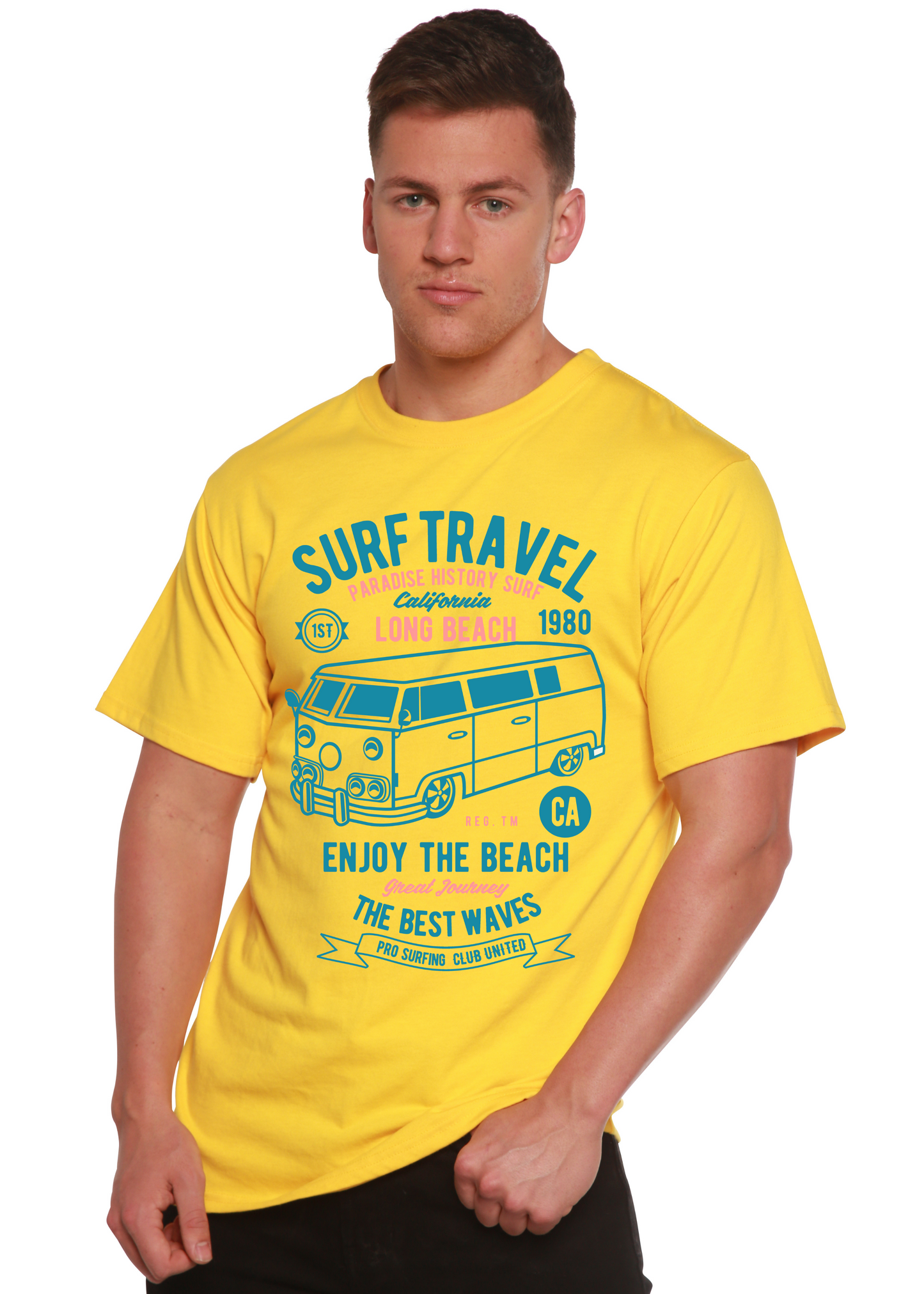 Surf Travel Spun Bamboo® Men's Bamboo Viscose/Organic Cotton Short Sleeve Graphic T-Shirt