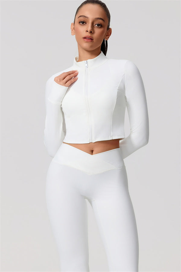 The Daze Zip Jacket Flared Leggings 2-Piece Set