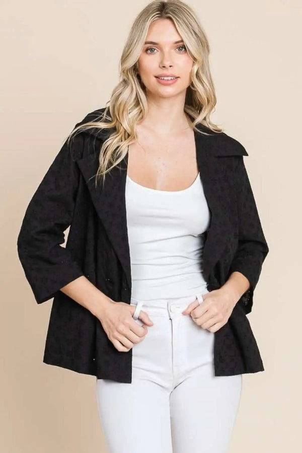 Jacket - Eyelet Detail - Chic Style