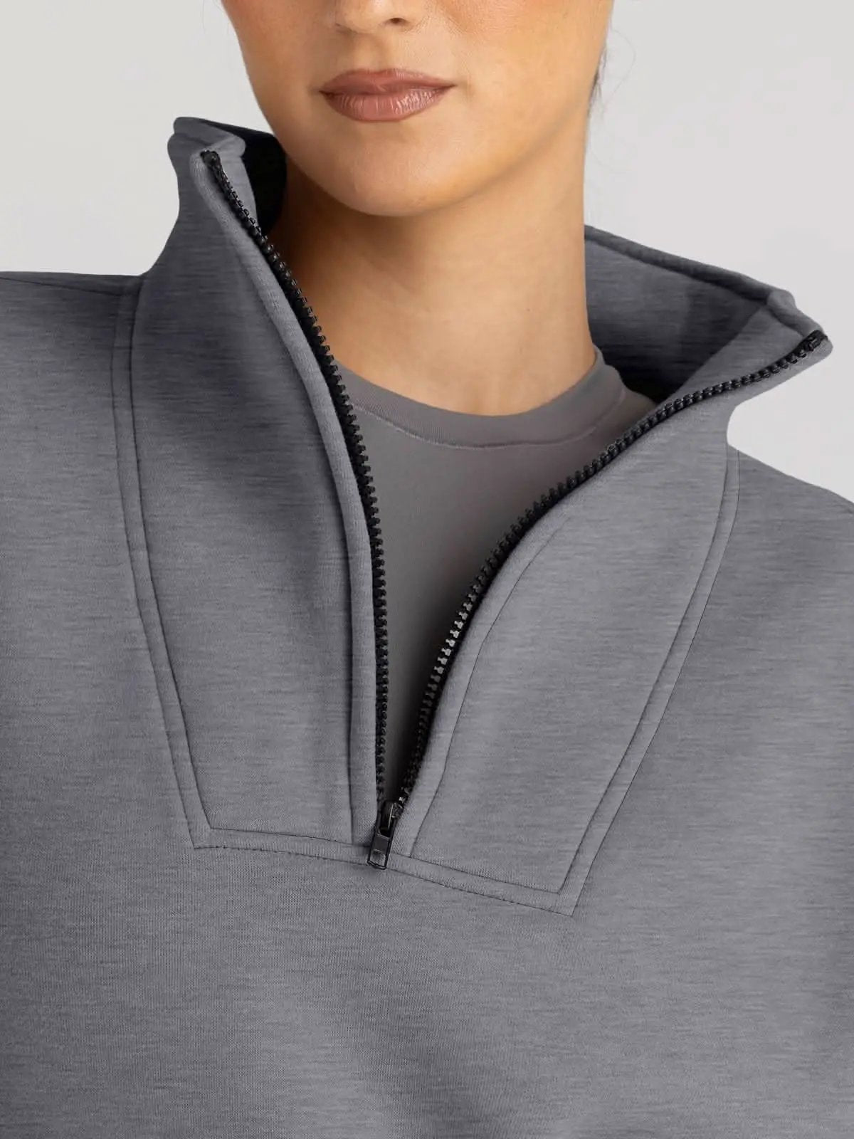 Love Salve Half Zip Sweatshirt Women's Fall/Winter Oversized Pullover - Comfy & Trendy