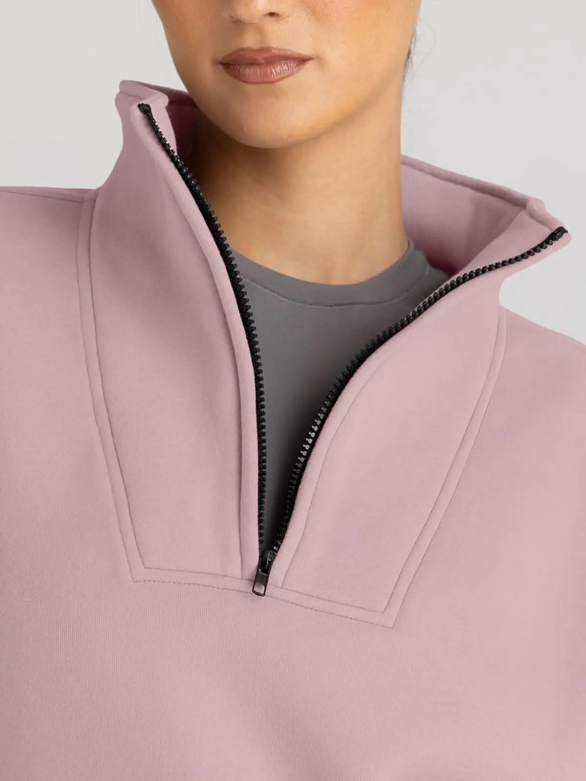 Love Salve Half Zip Sweatshirt Women's Fall/Winter Oversized Pullover - Comfy & Trendy