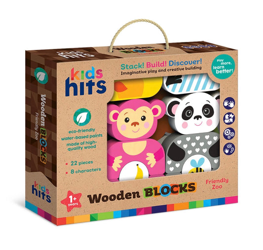 Kids Hits - Wooden Blocks Friendly Zoo