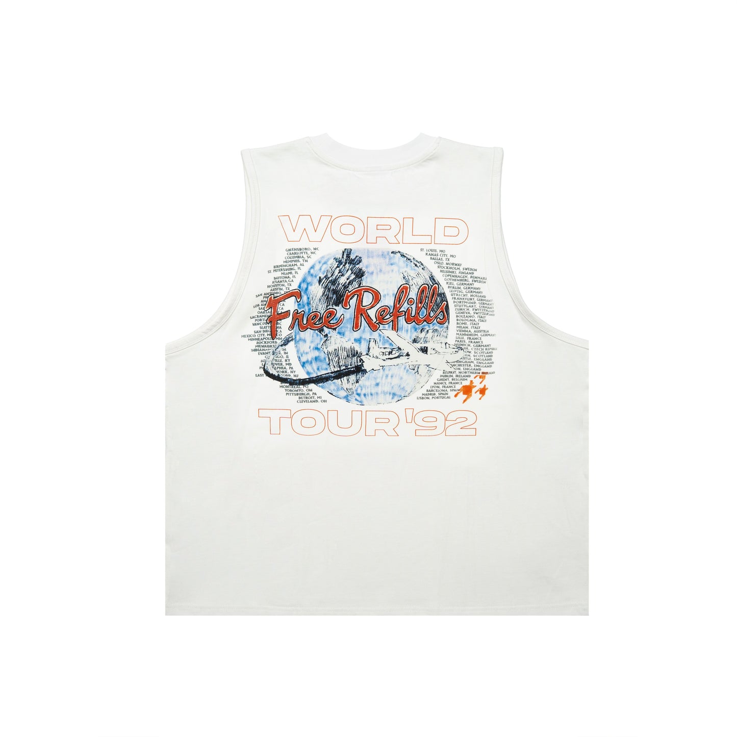 World Cut-Off Tee - White