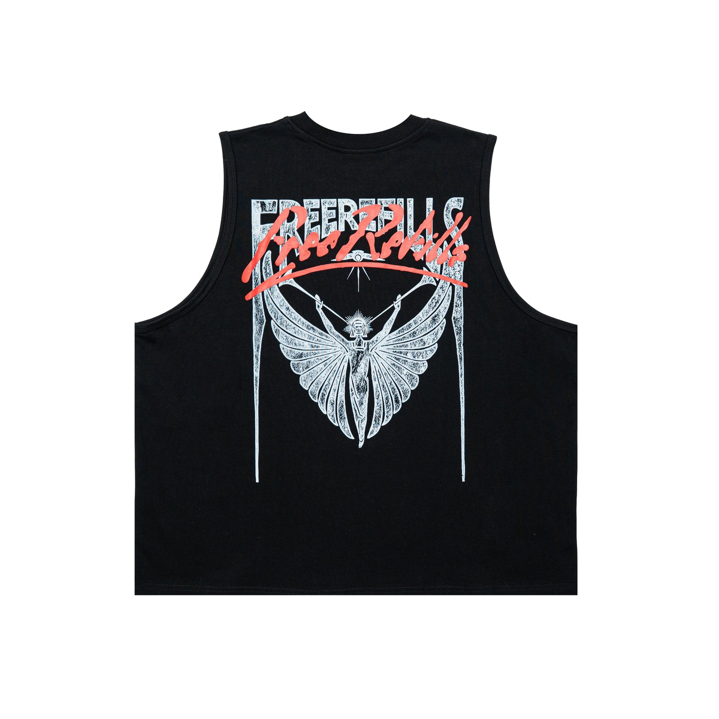 Angel Cut-Off Tee - Black