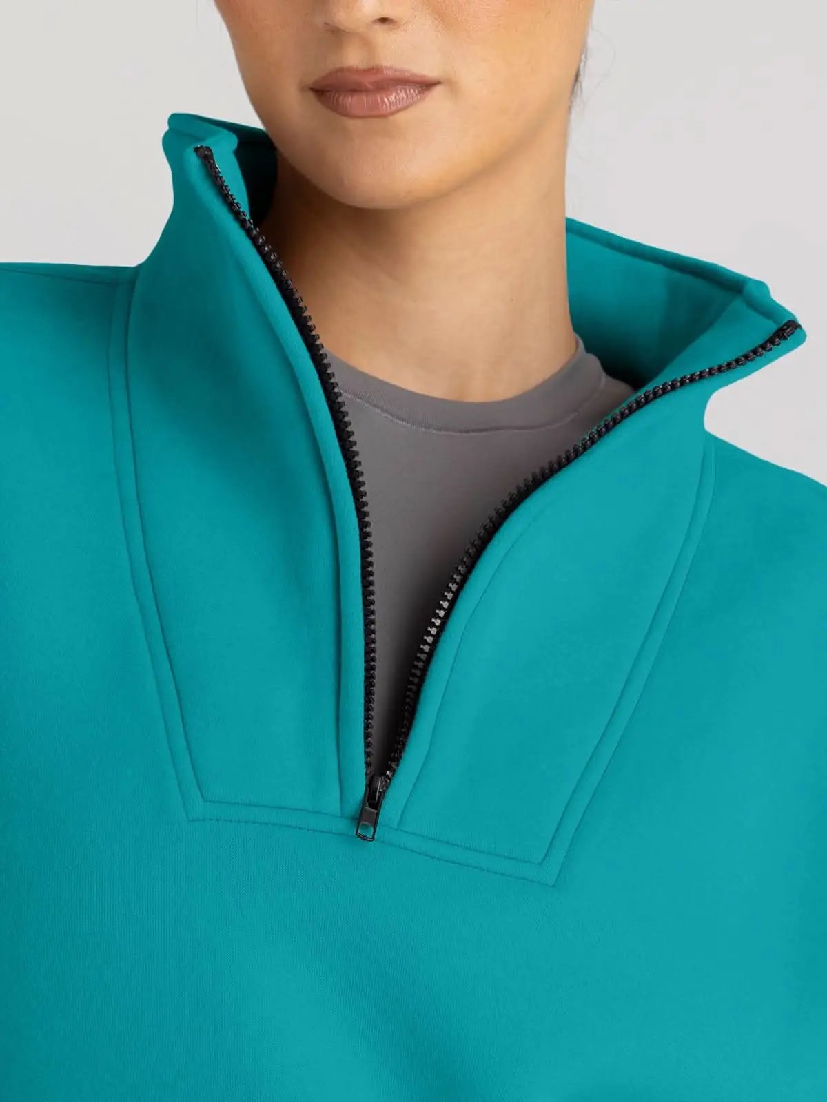 Love Salve Half Zip Sweatshirt Women's Fall/Winter Oversized Pullover - Comfy & Trendy