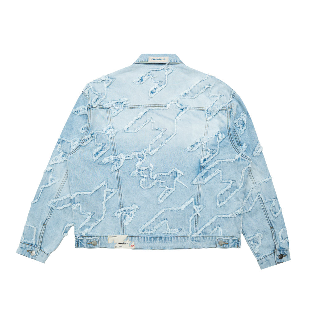 Checks Distressed Jacket - Blue