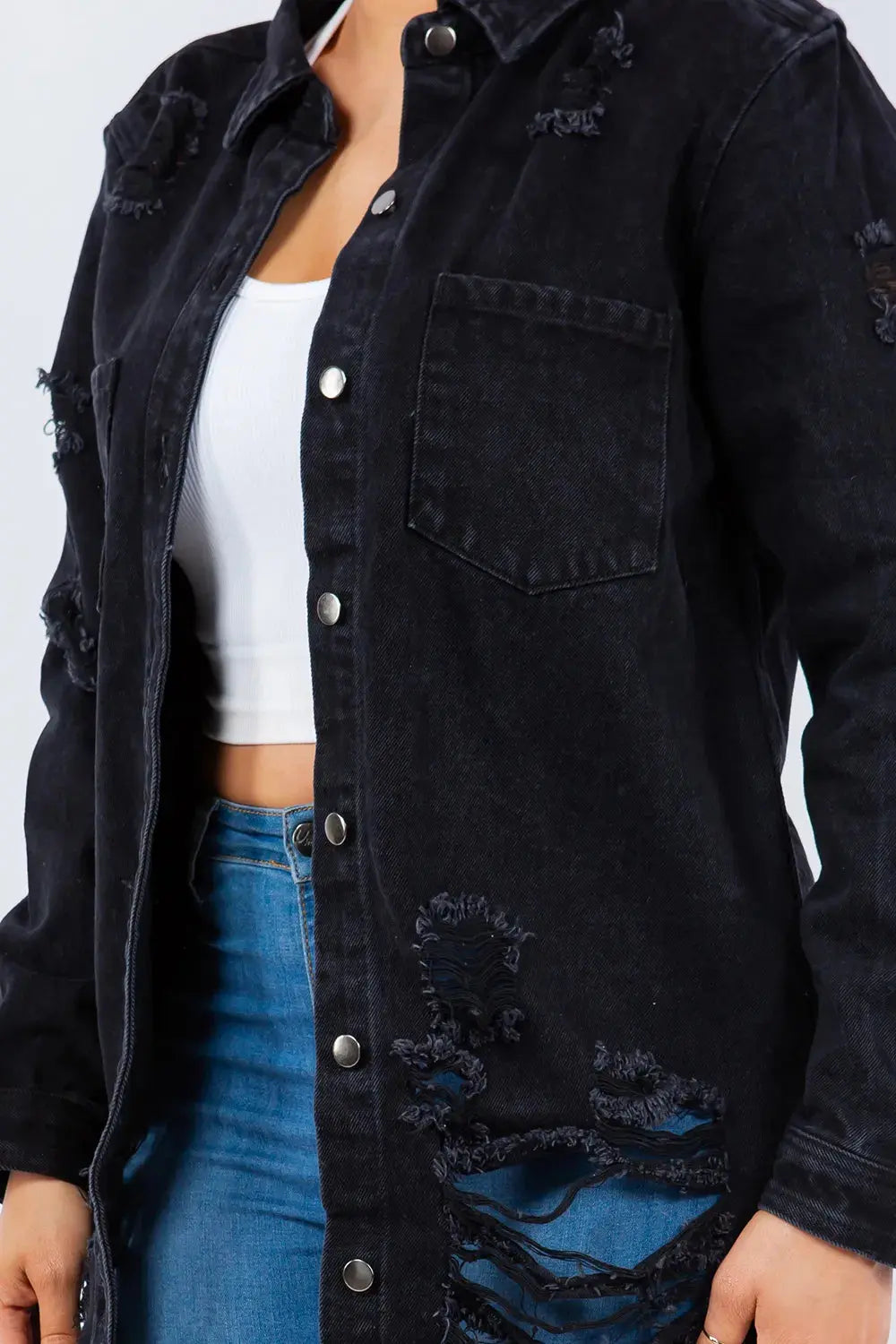 Denim Jacket - Black - Classic Fit