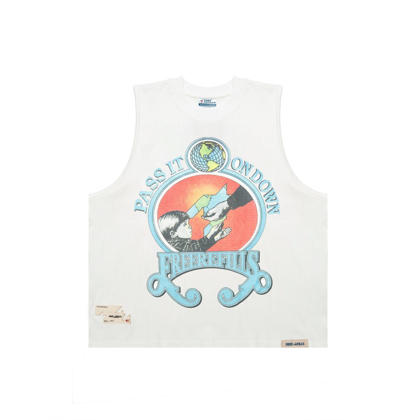 Charity Cut-Off Tee - White
