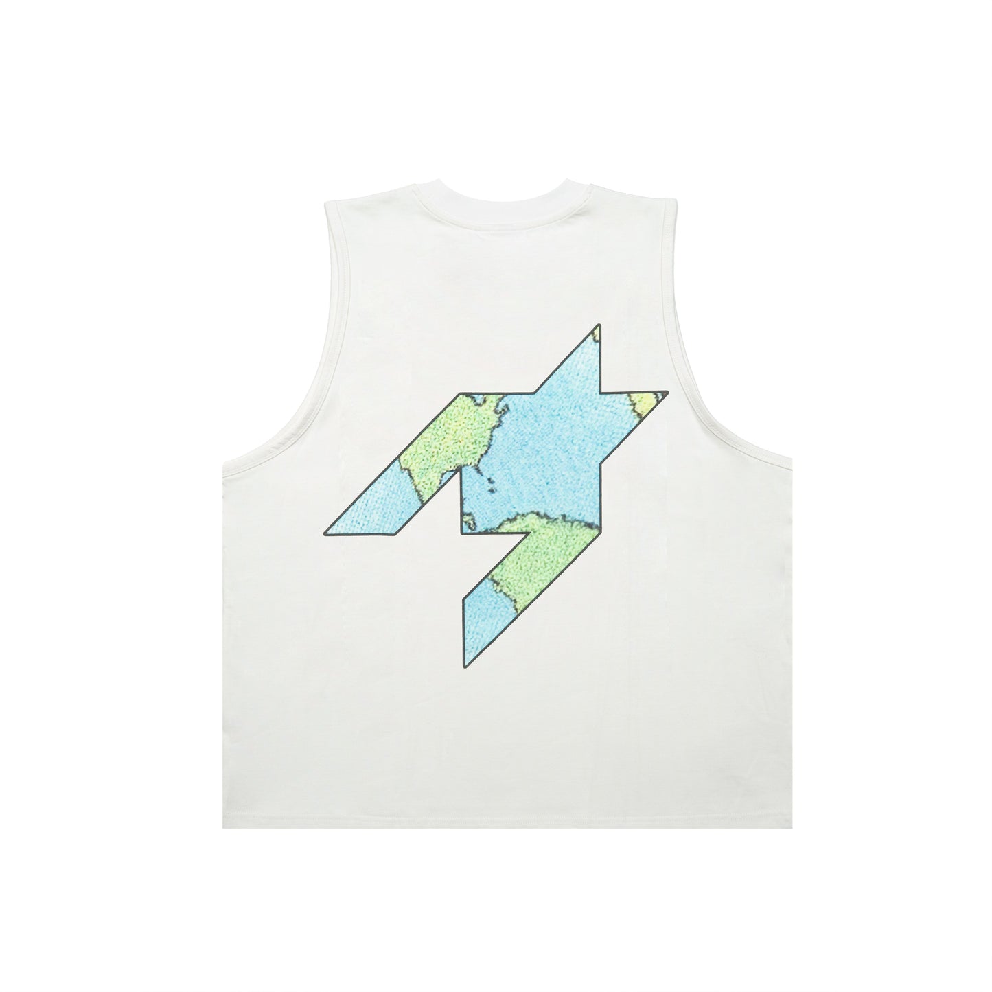 Charity Cut-Off Tee - White