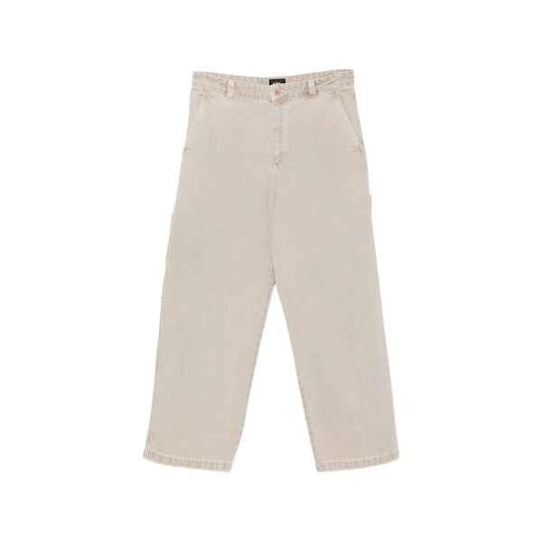 Straight Carpenter Trousers in Ecru