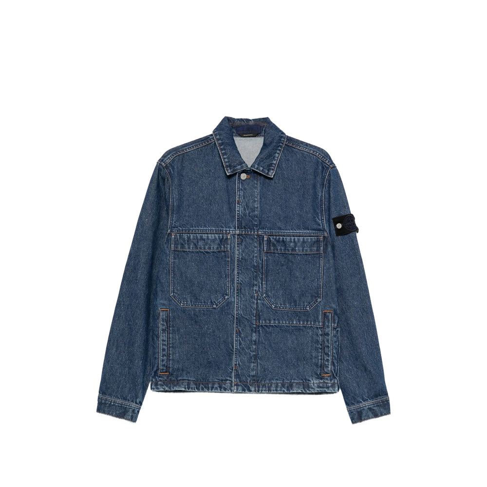 Stone Island Denim Jacket Blue