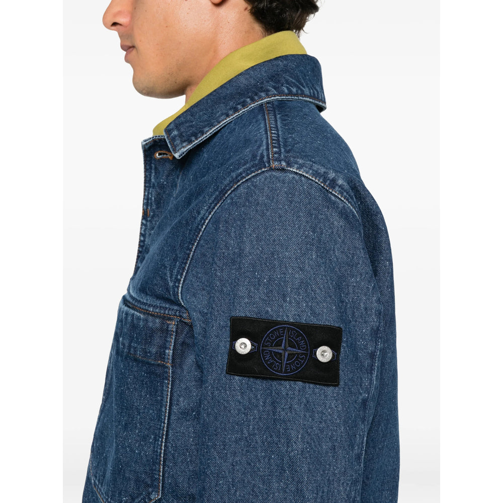 Stone Island Denim Jacket Blue, view 2